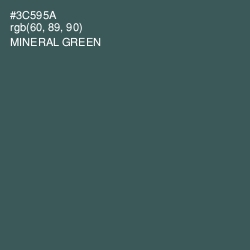 #3C595A - Mineral Green Color Image